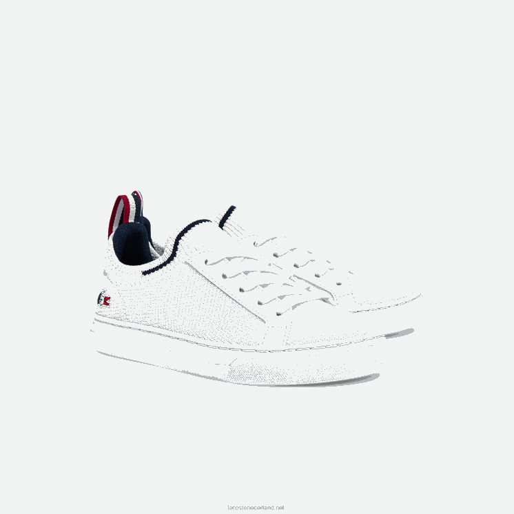 Lacoste la piquee textiel driekleurige sneakers 0828H3304 wit/marine & rood 407 kinderen