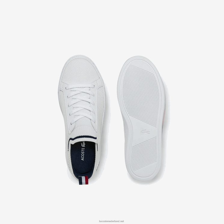 Lacoste la piquee textiel driekleurige sneakers 0828H3304 wit/marine & rood 407 kinderen