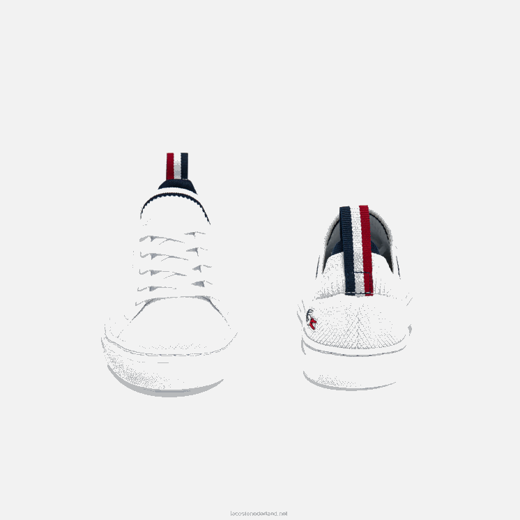 Lacoste la piquee textiel driekleurige sneakers 0828H3304 wit/marine & rood 407 kinderen
