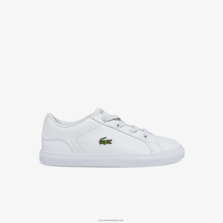 Lacoste leren synthetische sneakers 0828H2941 wit 21g zuigelingen