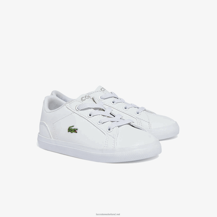 Lacoste leren synthetische sneakers 0828H2941 wit 21g zuigelingen