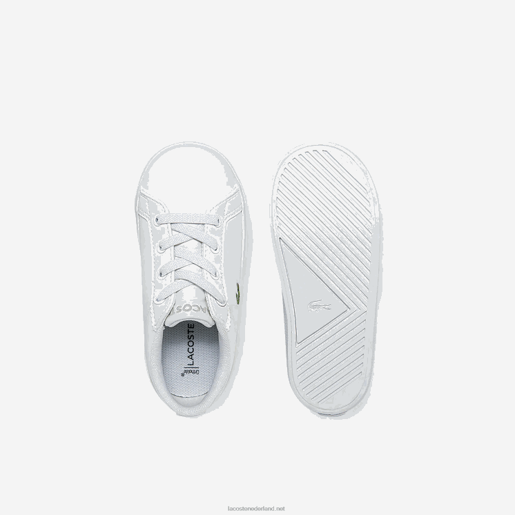 Lacoste leren synthetische sneakers 0828H2941 wit 21g zuigelingen