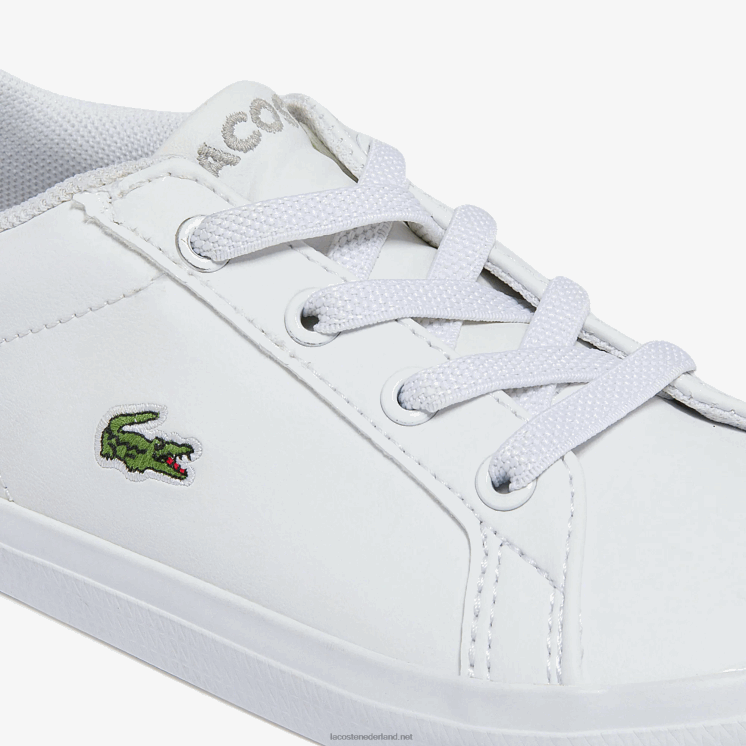 Lacoste leren synthetische sneakers 0828H2941 wit 21g zuigelingen
