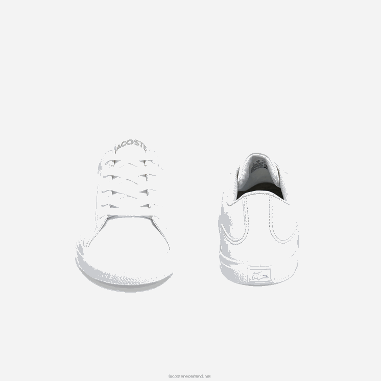 Lacoste leren synthetische sneakers 0828H3116 wit 21g kinderen