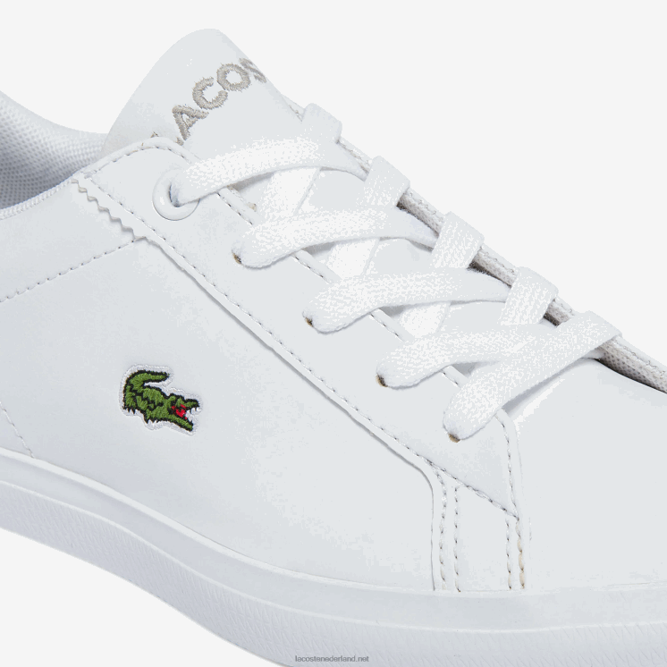 Lacoste leren synthetische sneakers 0828H3116 wit 21g kinderen