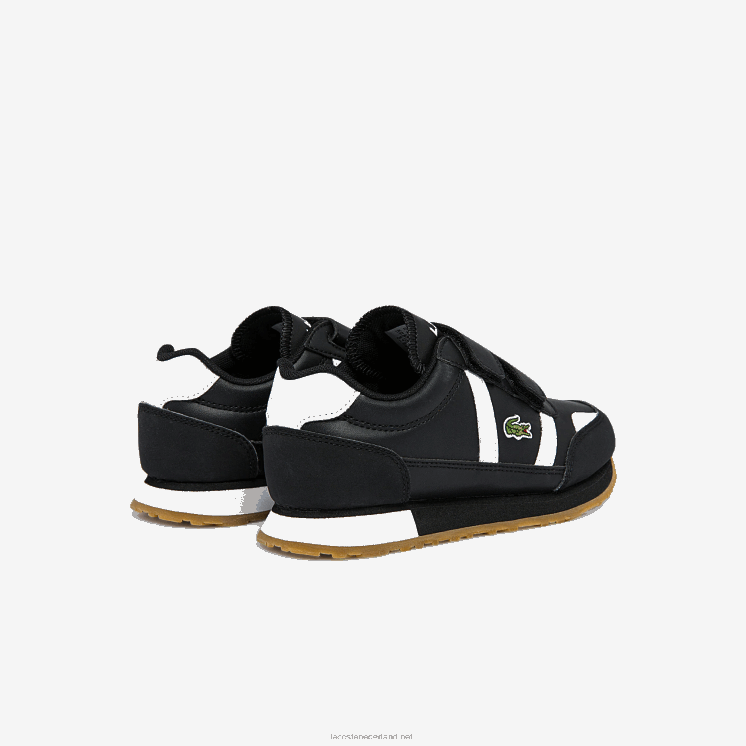 Lacoste partner synthetische sneakers 0828H3239 zwart-wit 312 kinderen