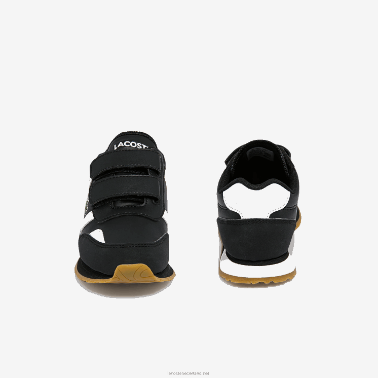 Lacoste partner synthetische sneakers 0828H3239 zwart-wit 312 kinderen