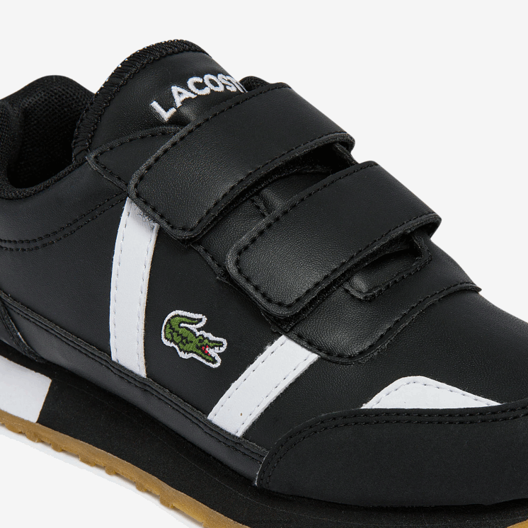 Lacoste partner synthetische sneakers 0828H3239 zwart-wit 312 kinderen