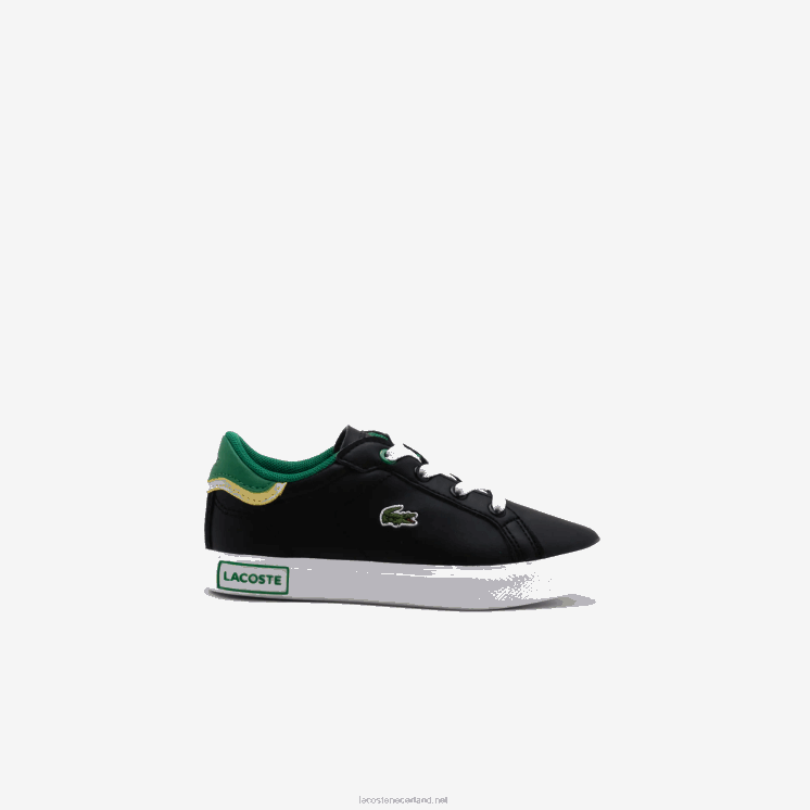 Lacoste powercour synthetische sneakers 0828H2978 zwart & groen 1b4 zuigelingen