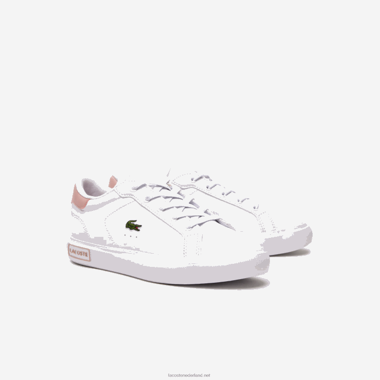 Lacoste powercour synthetische sneakers 0828H3066 wit & lichtroze 1y9 kinderen