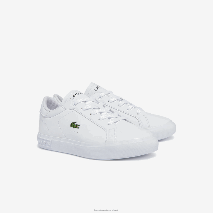 Lacoste powercour synthetische sneakers 0828H3067 wit 21g kinderen