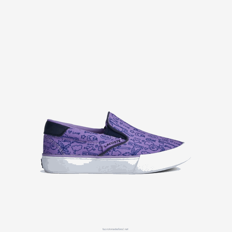 Lacoste spring serve textiel instapper 0828H2969 paars wit 84x zuigelingen