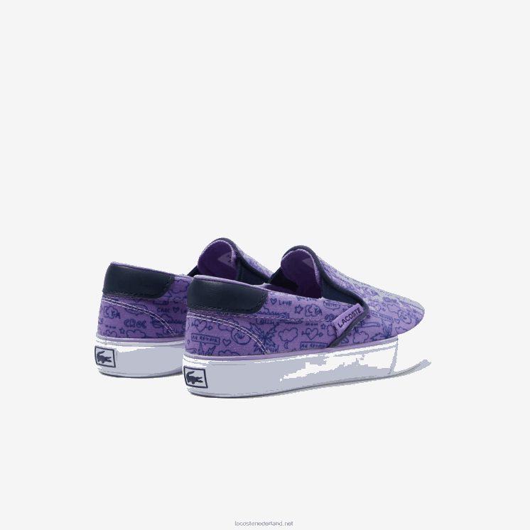 Lacoste spring serve textiel instapper 0828H2969 paars wit 84x zuigelingen