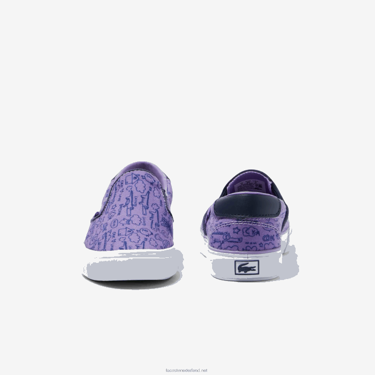 Lacoste spring serve textiel instapper 0828H2969 paars wit 84x zuigelingen