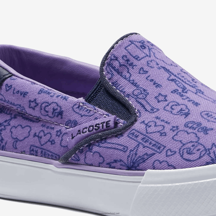 Lacoste spring serve textiel instapper 0828H2969 paars wit 84x zuigelingen