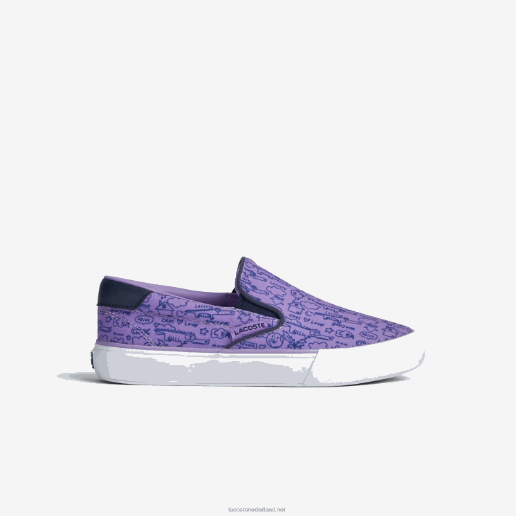 Lacoste spring serve textiel instapper 0828H3235 paars wit 84x kinderen