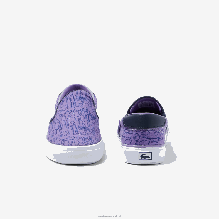 Lacoste spring serve textiel instapper 0828H3235 paars wit 84x kinderen