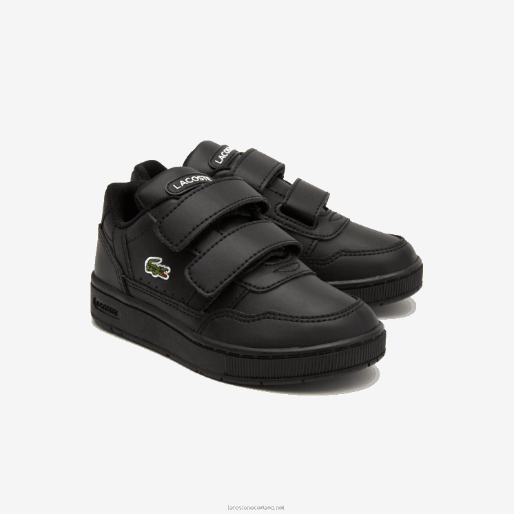Lacoste t-clip synthetische kleur-pop sneakers 0828H2934 zwart 02u zuigelingen