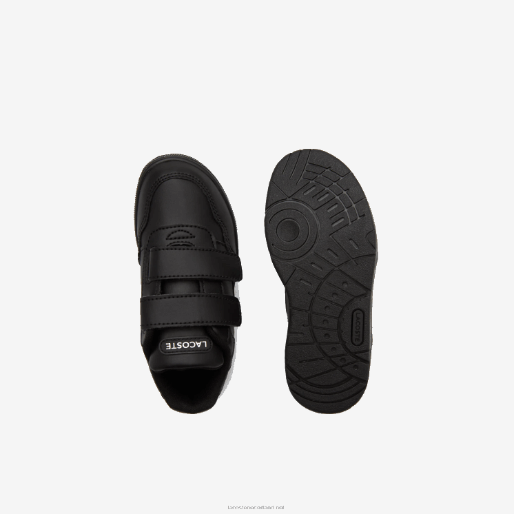 Lacoste t-clip synthetische kleur-pop sneakers 0828H2934 zwart 02u zuigelingen