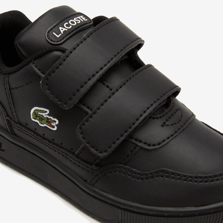 Lacoste t-clip synthetische kleur-pop sneakers 0828H2934 zwart 02u zuigelingen