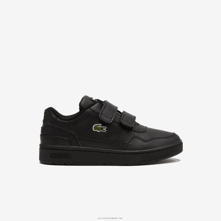Lacoste t-clip synthetische kleur-pop sneakers 0828H3113 zwart 02u kinderen
