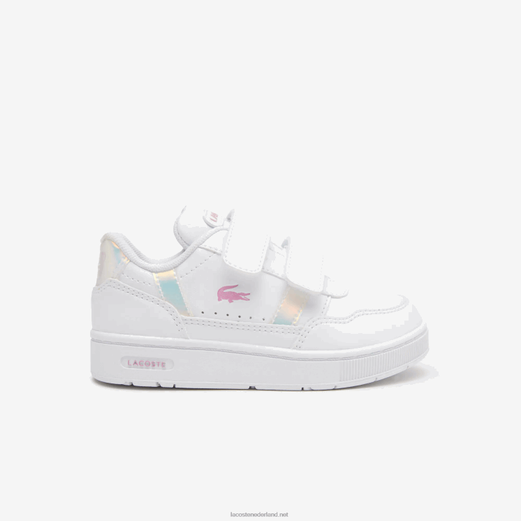 Lacoste t-clip synthetische sneaker met gepofte hak 0828H2938 wit 21g zuigelingen