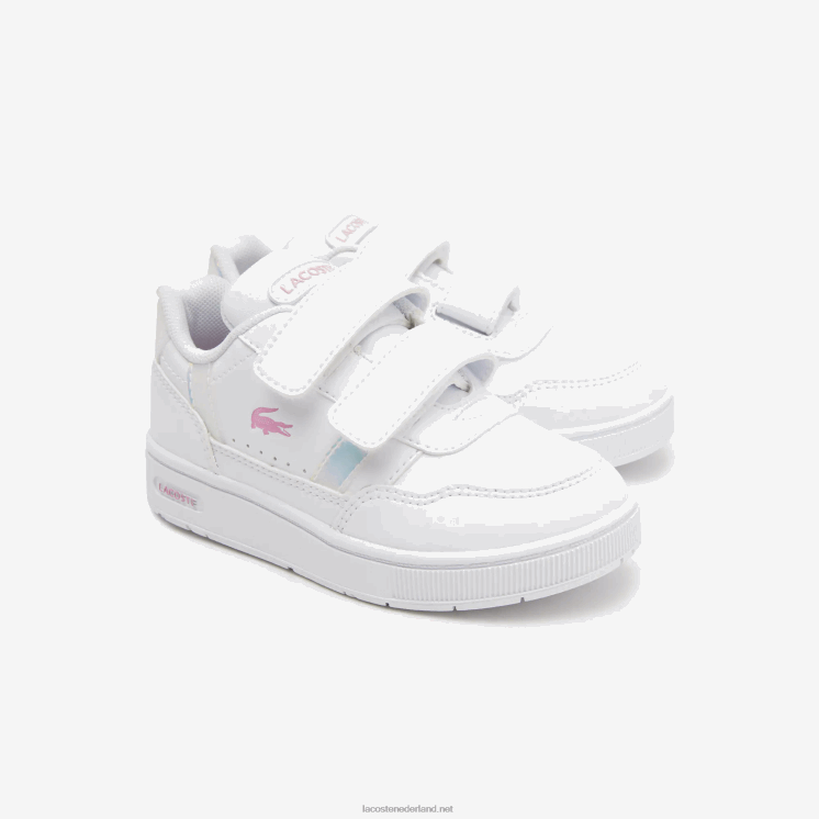 Lacoste t-clip synthetische sneaker met gepofte hak 0828H2938 wit 21g zuigelingen