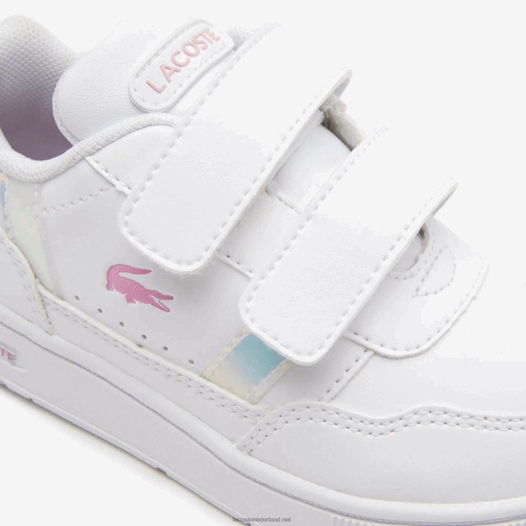 Lacoste t-clip synthetische sneaker met gepofte hak 0828H2938 wit 21g zuigelingen