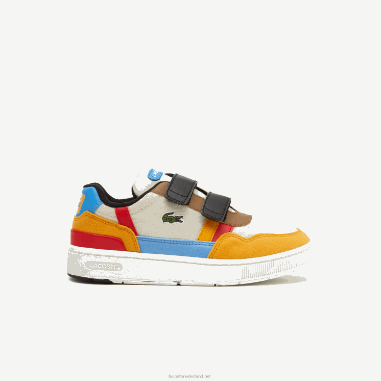 Lacoste t-clip synthetische winterschoenen voor buiten 0828H3303 gebroken wit & geel ht3 kinderen