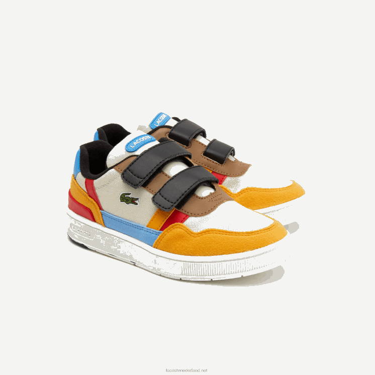 Lacoste t-clip synthetische winterschoenen voor buiten 0828H3303 gebroken wit & geel ht3 kinderen