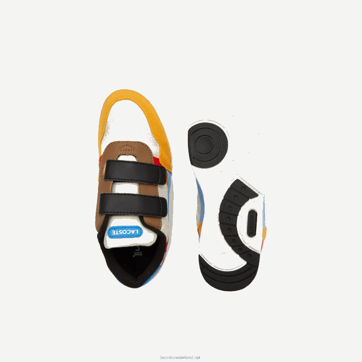 Lacoste t-clip synthetische winterschoenen voor buiten 0828H3303 gebroken wit & geel ht3 kinderen