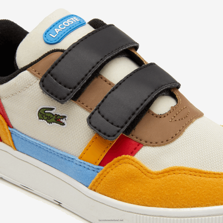 Lacoste t-clip synthetische winterschoenen voor buiten 0828H3303 gebroken wit & geel ht3 kinderen