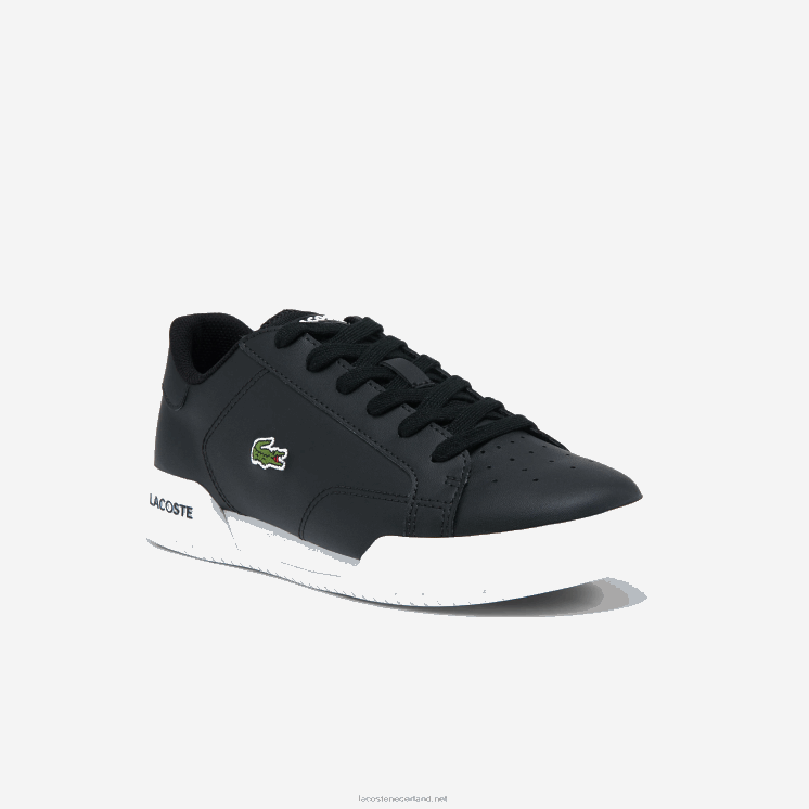 Lacoste twin serve synthetische sneakers 0828H3319 zwart-wit 312 junioren