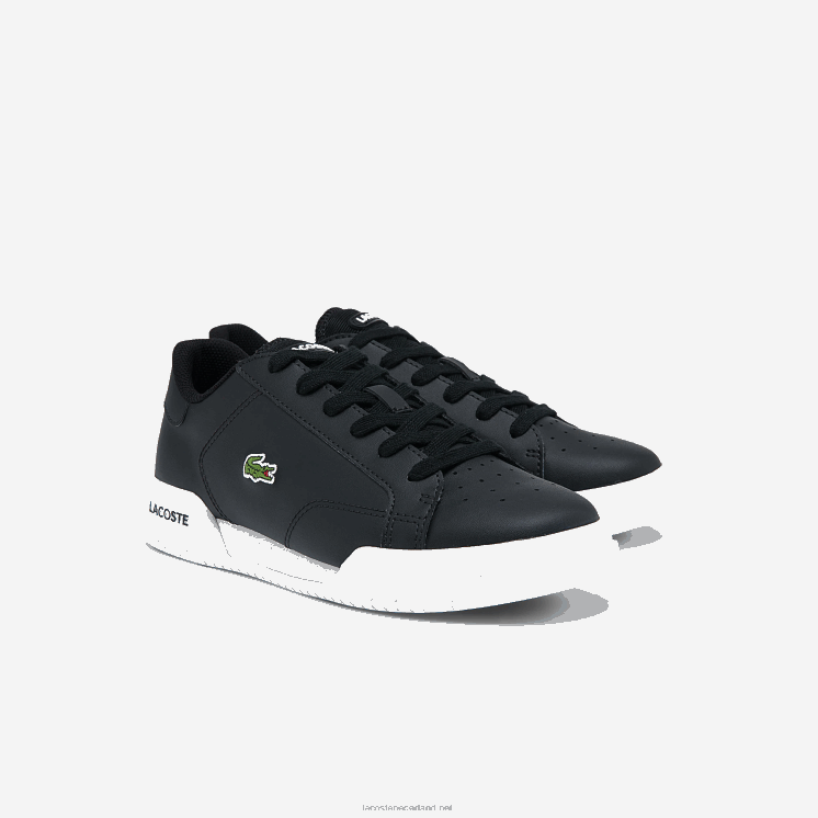 Lacoste twin serve synthetische sneakers 0828H3319 zwart-wit 312 junioren