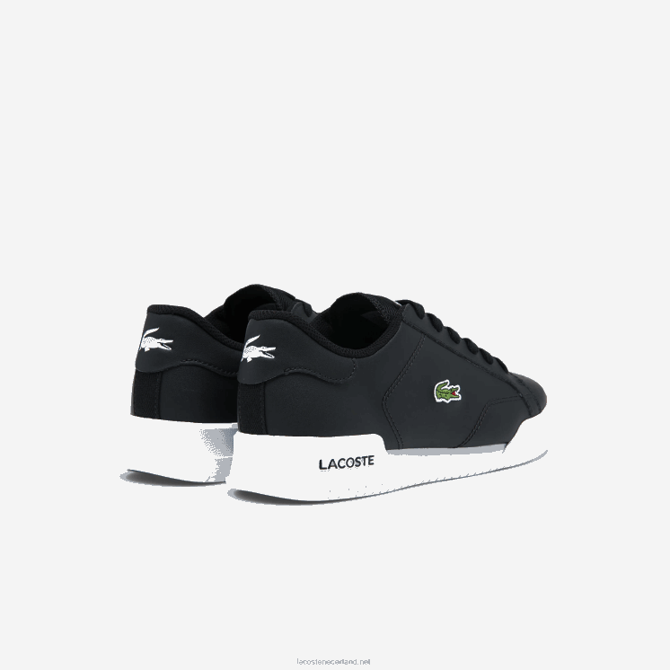 Lacoste twin serve synthetische sneakers 0828H3319 zwart-wit 312 junioren