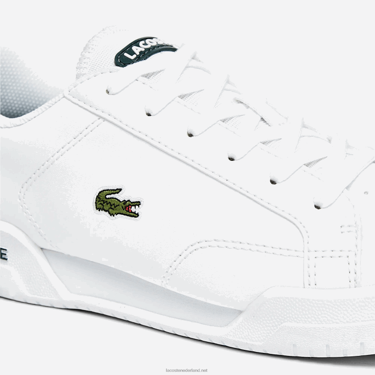 Lacoste twin serve synthetische sneakers 0828H3320 wit & donkergroen 1r5 junioren