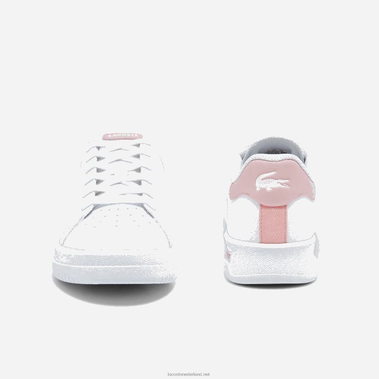 Lacoste twin serve synthetische sneakers 0828H3321 wit & lichtroze 1y9 junioren
