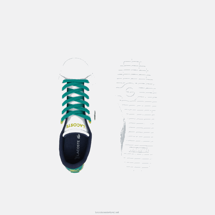 Lacoste carnaby synthetische sneakers 0828H3331 wit/groen 082 junioren