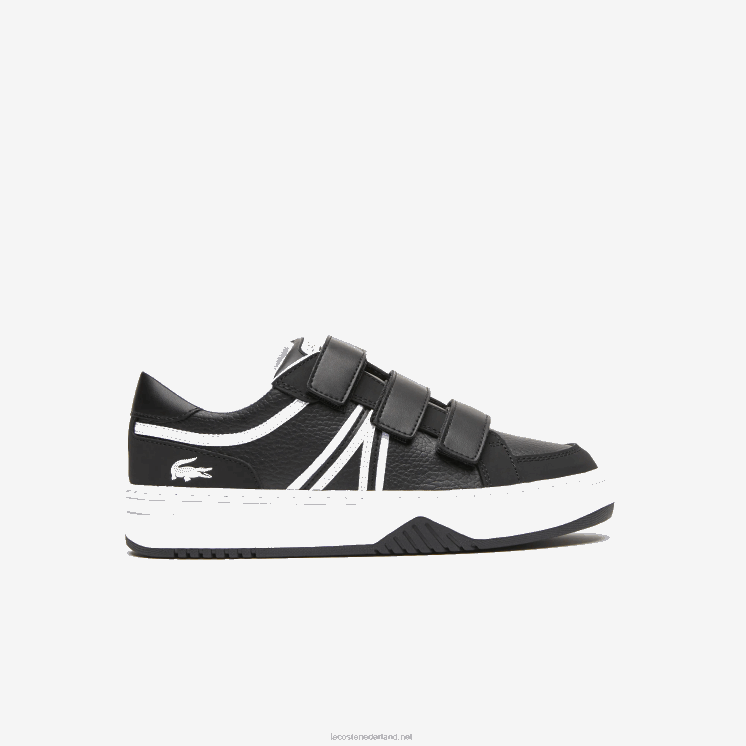 Lacoste l001 synthetische sneakers 0828H3324 zwart-wit 312 junioren