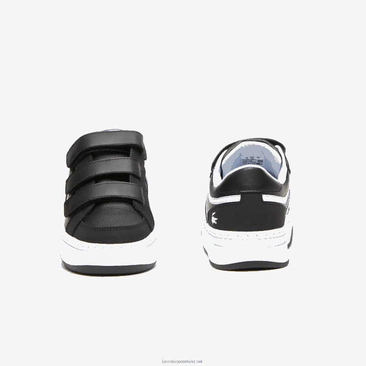 Lacoste l001 synthetische sneakers 0828H3324 zwart-wit 312 junioren