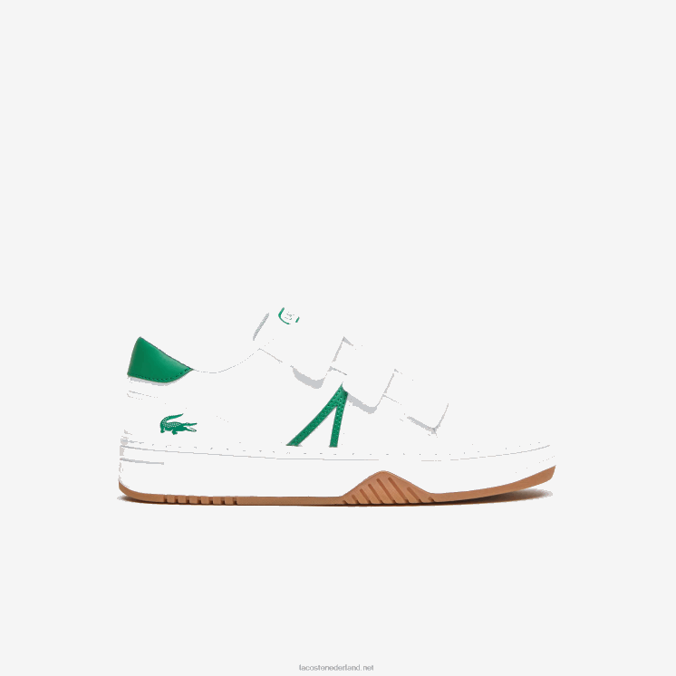 Lacoste l001 synthetische sneakers 0828H3325 wit/groen 082 junioren