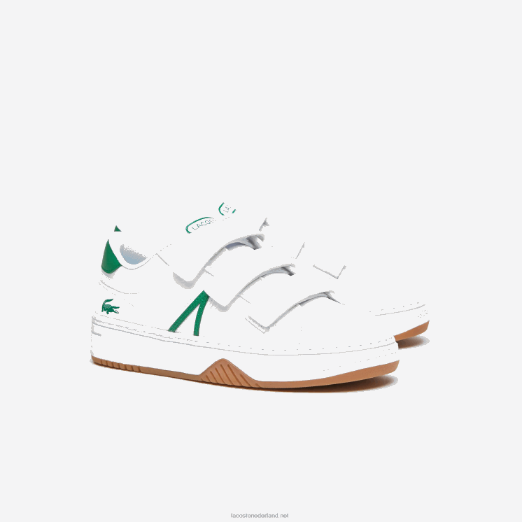Lacoste l001 synthetische sneakers 0828H3325 wit/groen 082 junioren