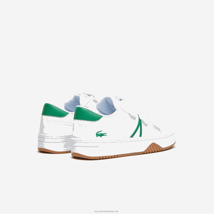 Lacoste l001 synthetische sneakers 0828H3325 wit/groen 082 junioren