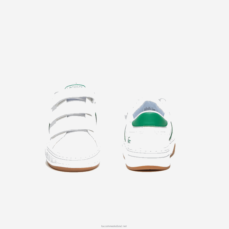 Lacoste l001 synthetische sneakers 0828H3325 wit/groen 082 junioren