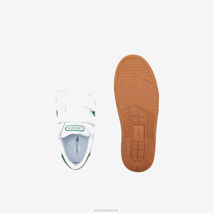 Lacoste l001 synthetische sneakers 0828H3325 wit/groen 082 junioren