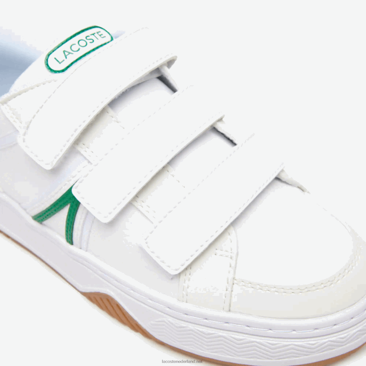 Lacoste l001 synthetische sneakers 0828H3325 wit/groen 082 junioren