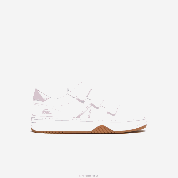 Lacoste l001 synthetische sneakers 0828H3326 wit & roze b53 junioren