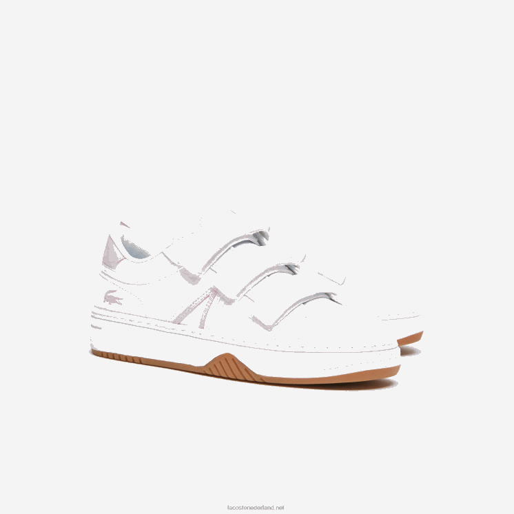 Lacoste l001 synthetische sneakers 0828H3326 wit & roze b53 junioren
