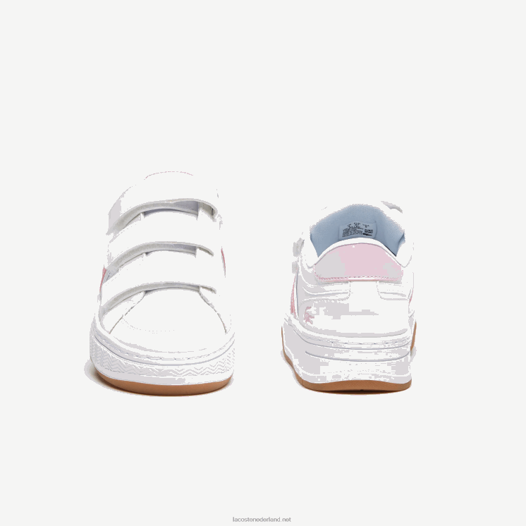 Lacoste l001 synthetische sneakers 0828H3326 wit & roze b53 junioren