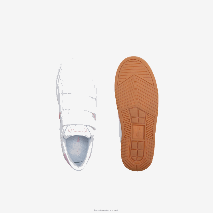 Lacoste l001 synthetische sneakers 0828H3326 wit & roze b53 junioren